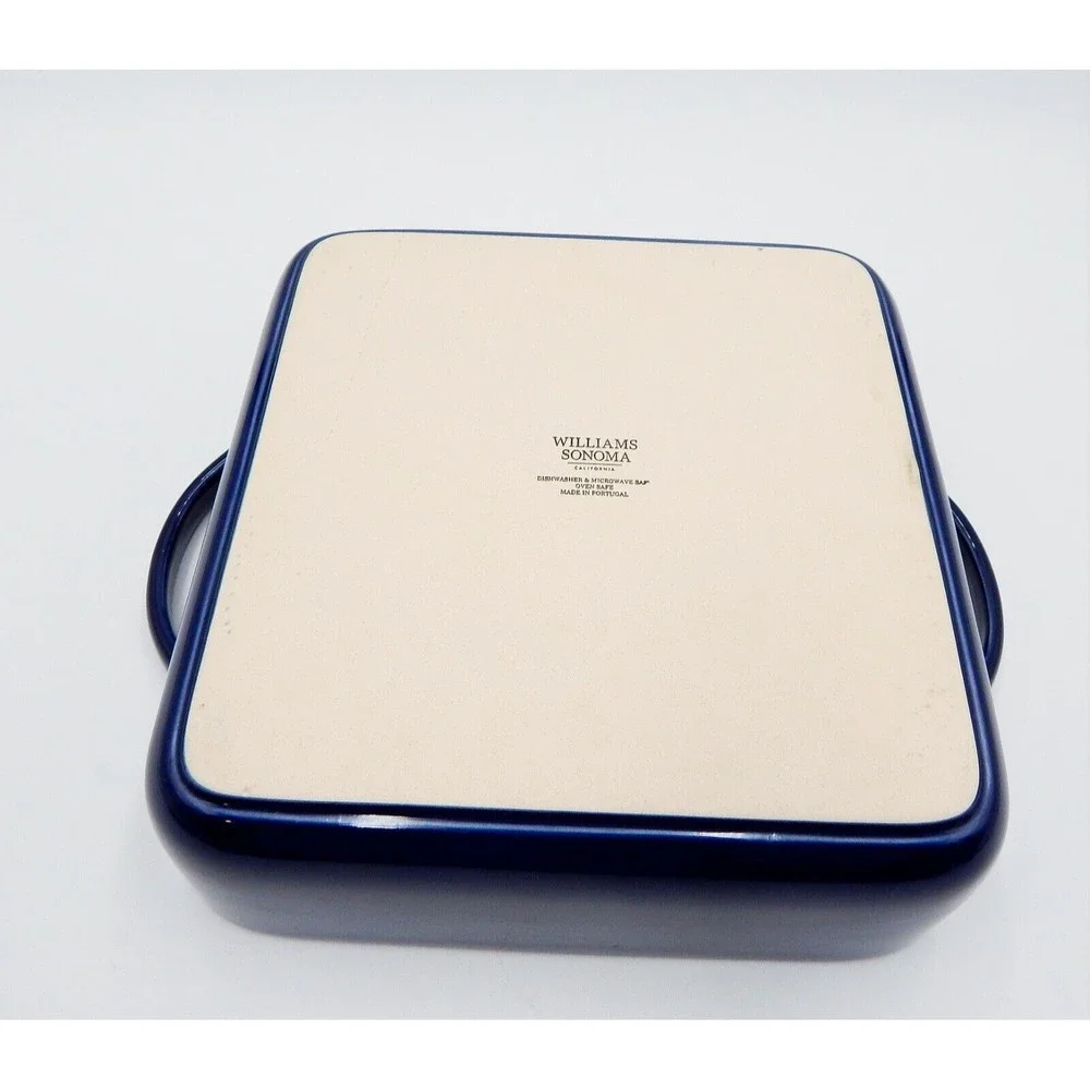 Williams Sonoma Blue Square Baker Ovenware 9x9 Made in Portugal